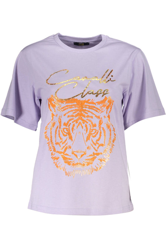 Cavalli Class T-Shirt Maniche Corte Donna Viola - mem39