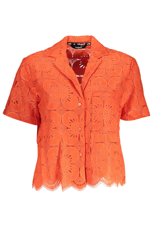 Desigual Camicia Maniche Corte Donna Arancio"" - mem39