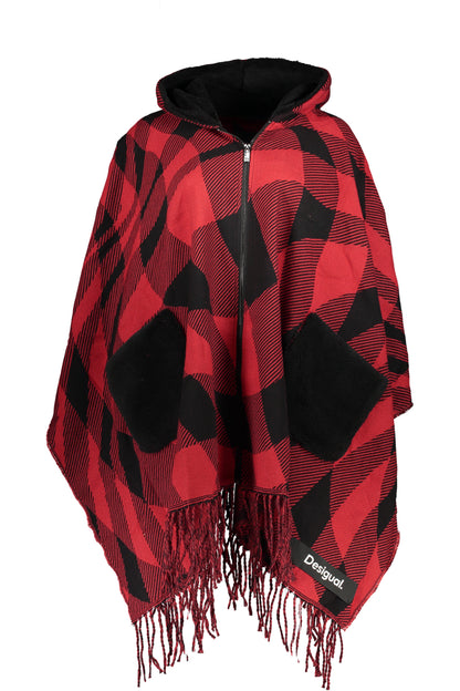 Desigual Poncho Donna Rosso - mem39