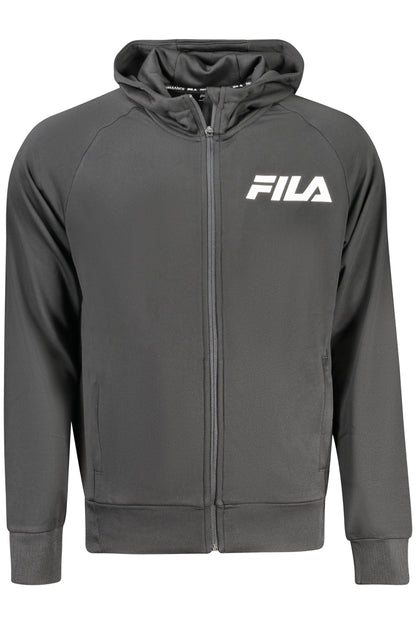 Fila Felpa Con Zip Uomo Nero - mem39