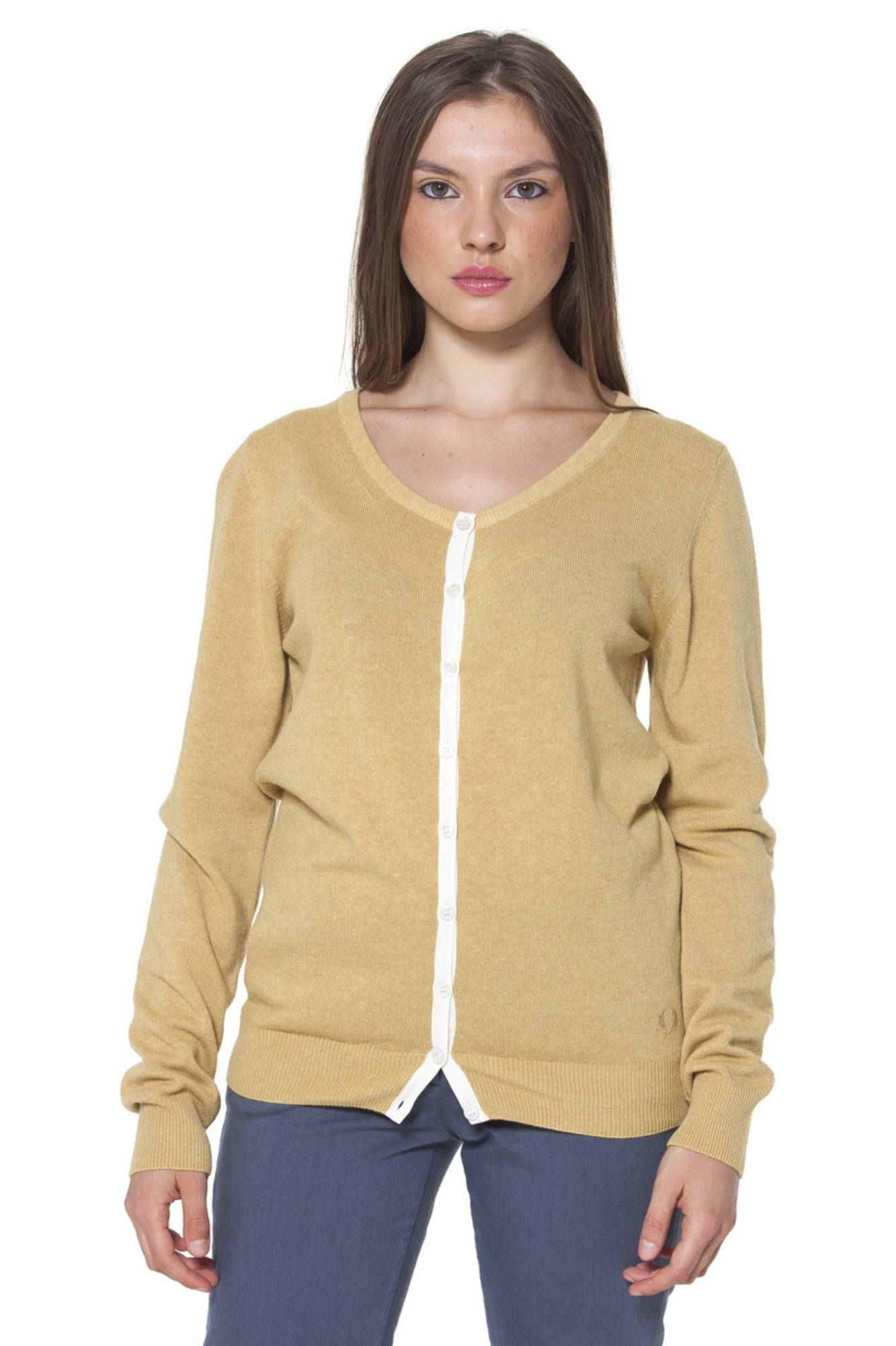 Fred Perry Cardigan Donna Giallo"" - mem39