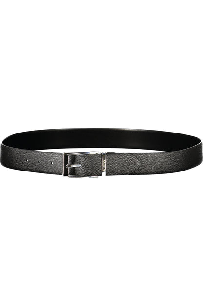 GUESS JEANS CINTURA IN PELLE UOMO NERO