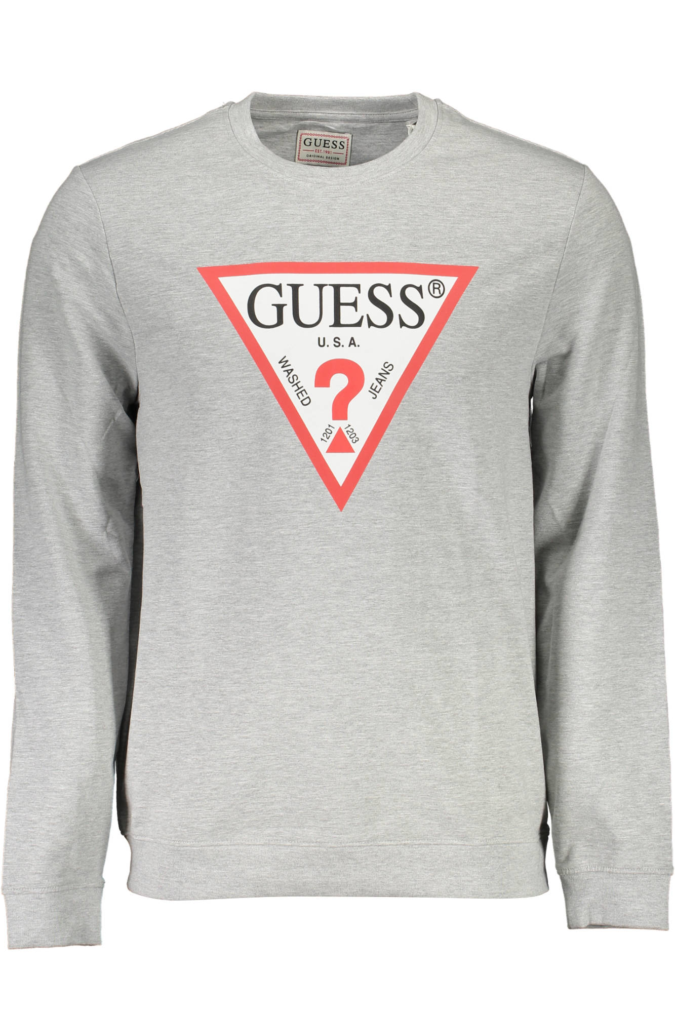 Guess Jeans Felpa Senza Zip Uomo Grigio"" - mem39