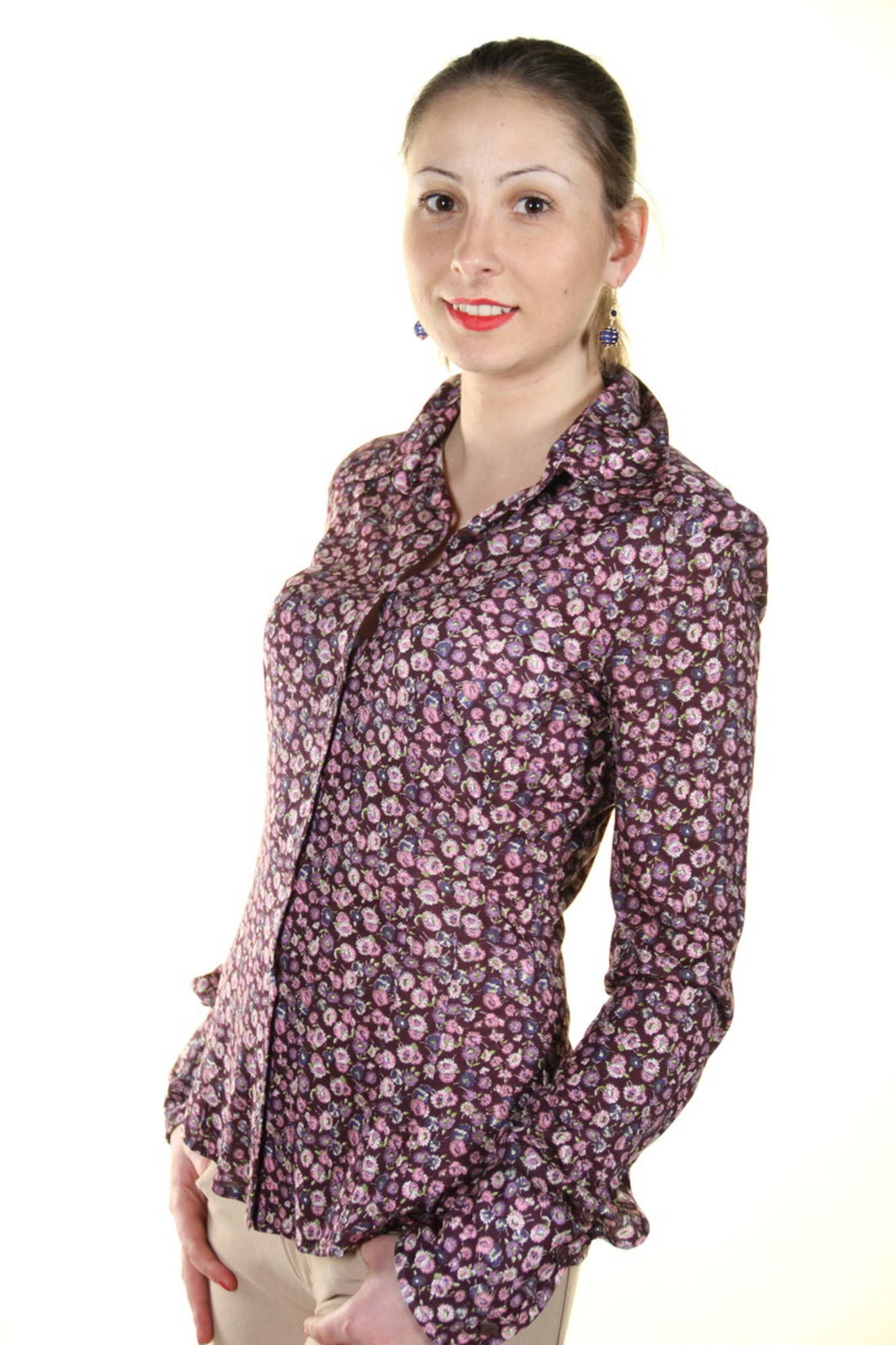 Holiday Inn Camicia Maniche Lunghe Donna Viola - mem39