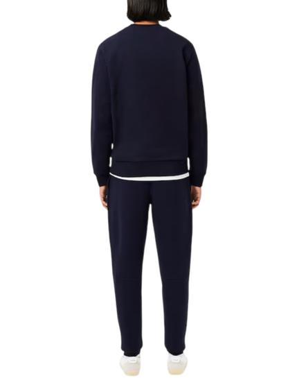 Lacoste pantaloni in felpa con logo blu