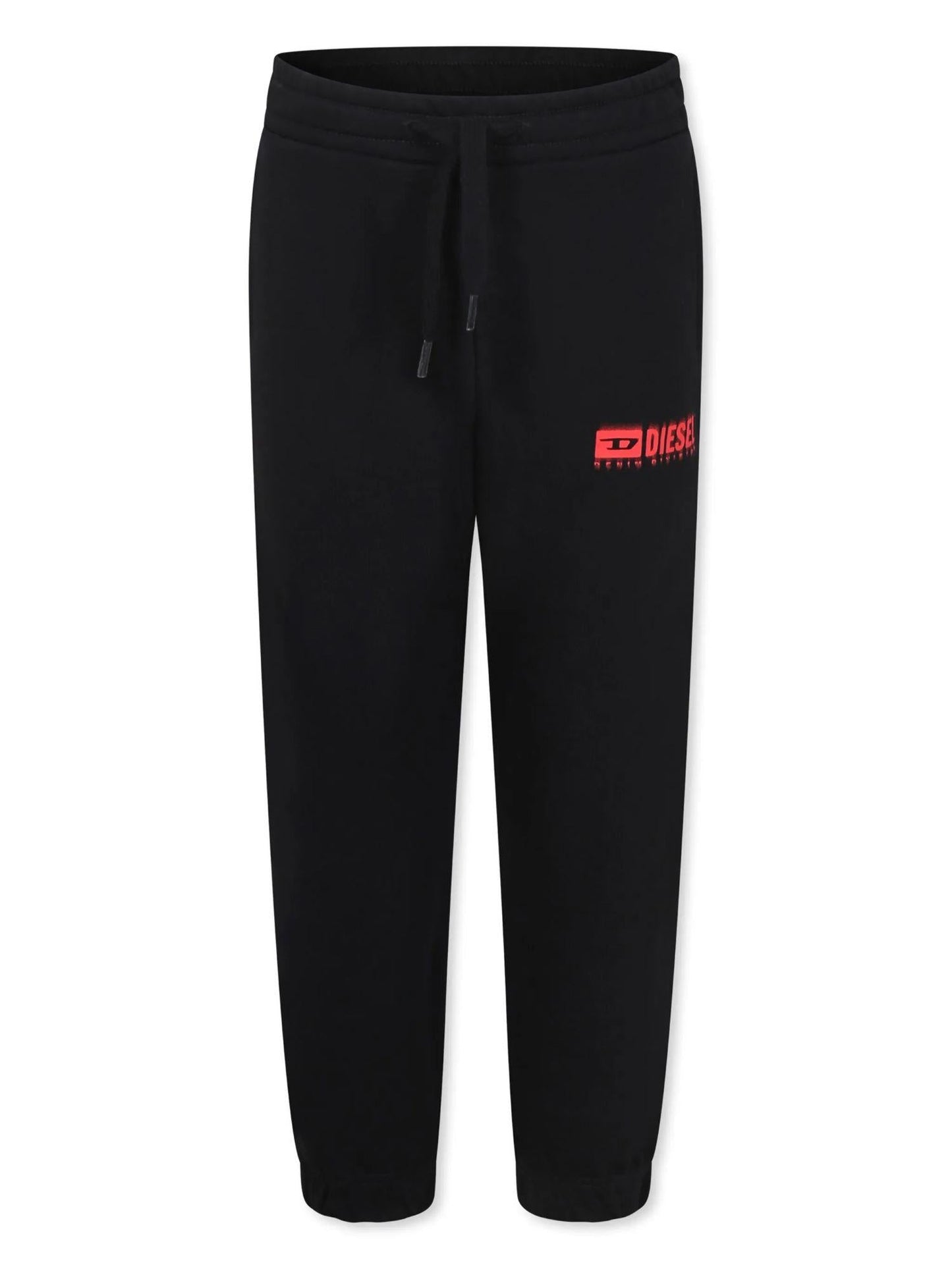 Diesel pantaloni joggers in felpa con logo nero