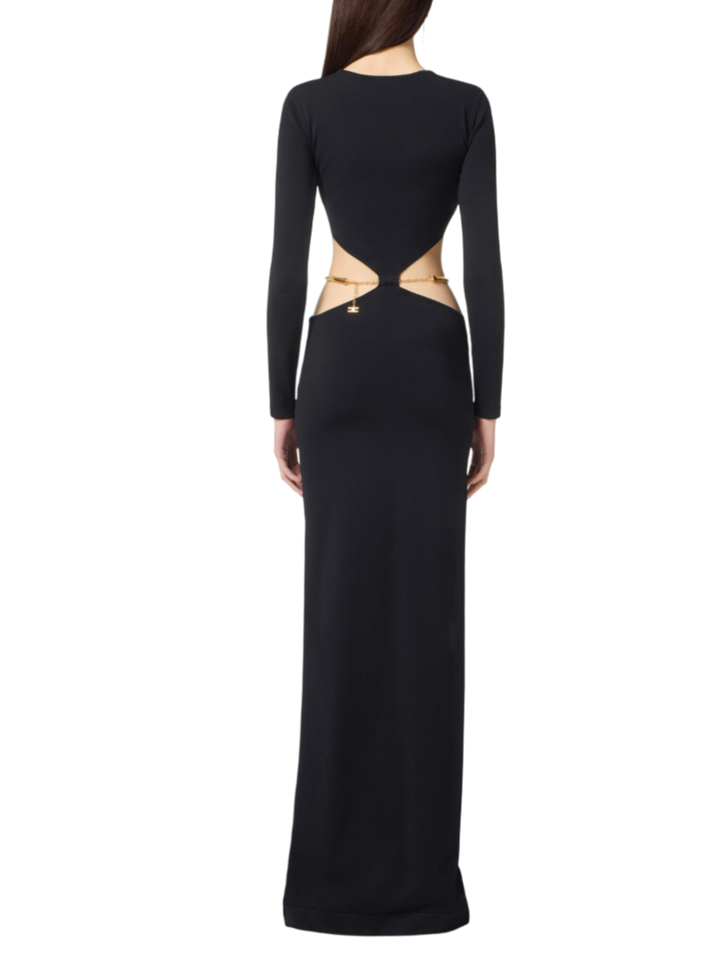 Elisabetta Franchi abito Red Carpet con cut out nero