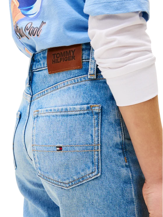 Tommy Hilfiger jeans Skater gamba dritta lavaggio blu