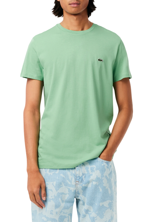 Lacoste T-shirt manica corta in cotone Pima verde menta
