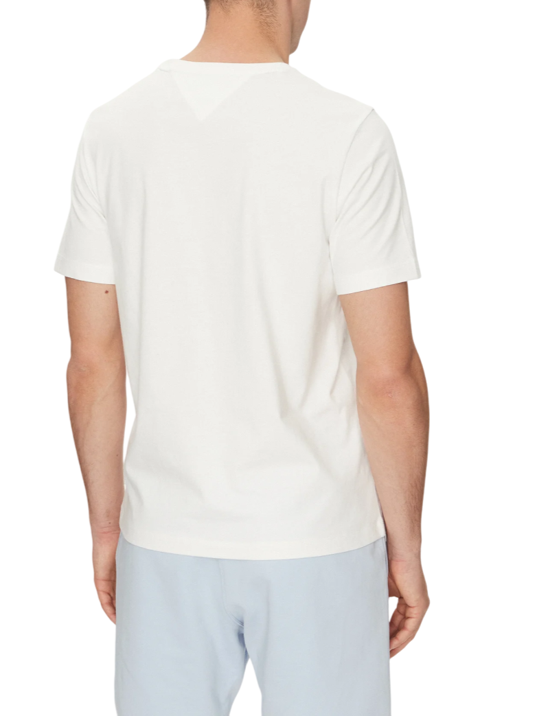 Tommy Hilfiger T-shirt maniche corte con taschino bianco