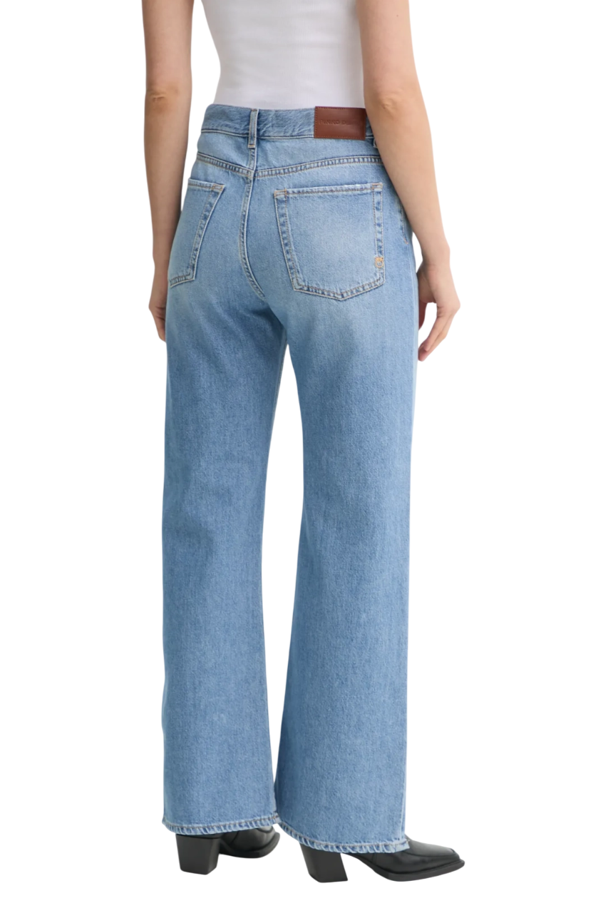 Pinko jeans Wanda a gamba larga lavaggio blu