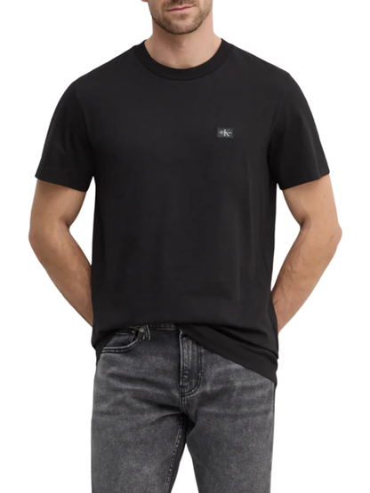 Calvin Klein Jeans T-shirt maniche corte con patch logo nero