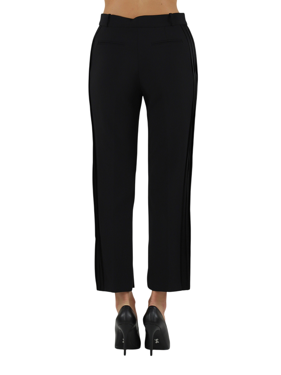 Elisabetta Franchi pantaloni slim con dettagli satin nero