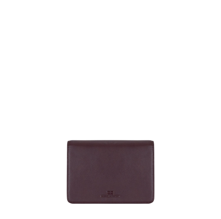 Elisabetta Franchi borsa a tracolla in ecopelle martellata borgogna