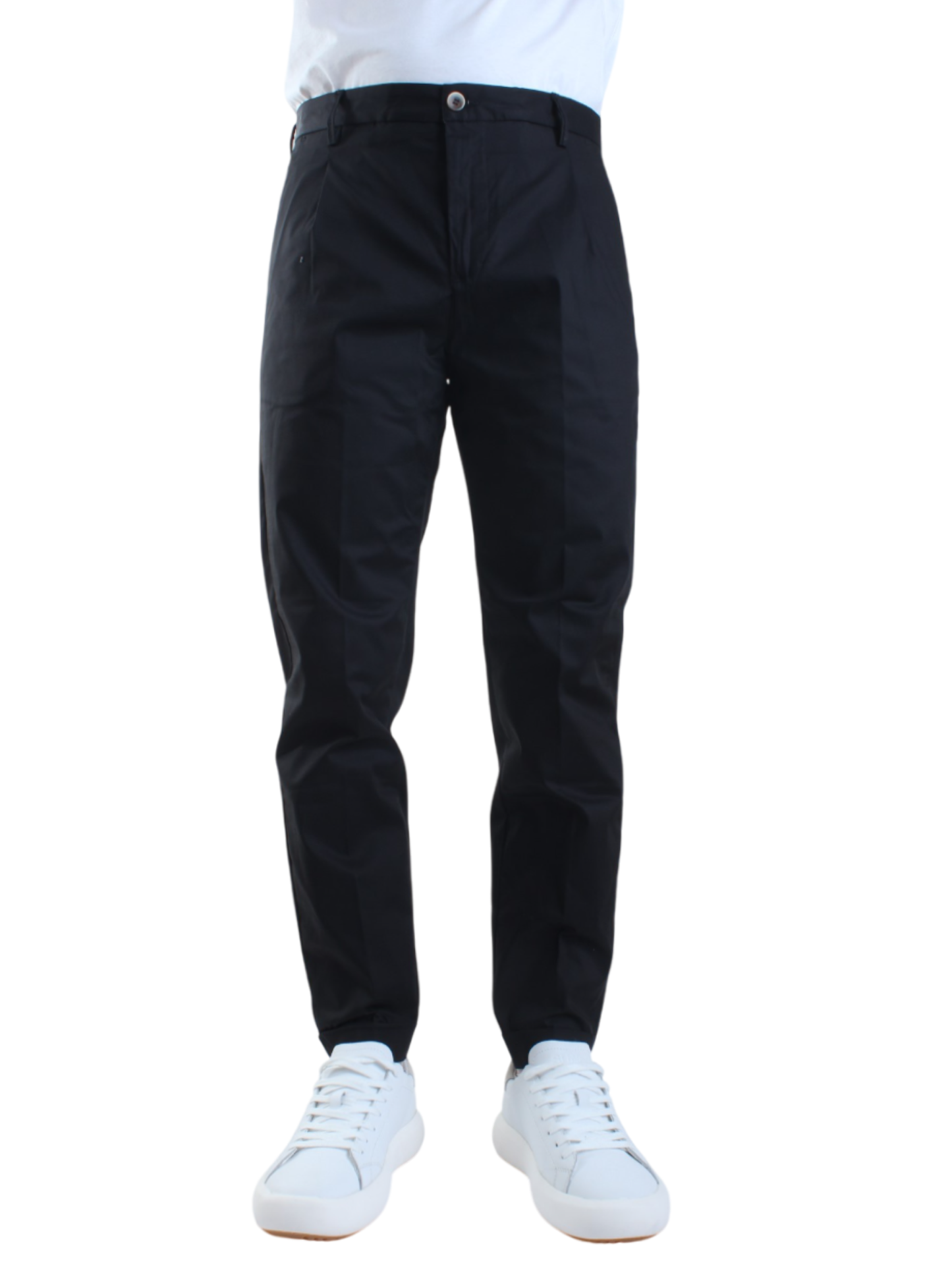 Rar pantaloni Rio con pinces slim fit nero - mem39