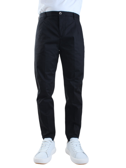 Rar pantaloni Rio con pinces slim fit nero - mem39