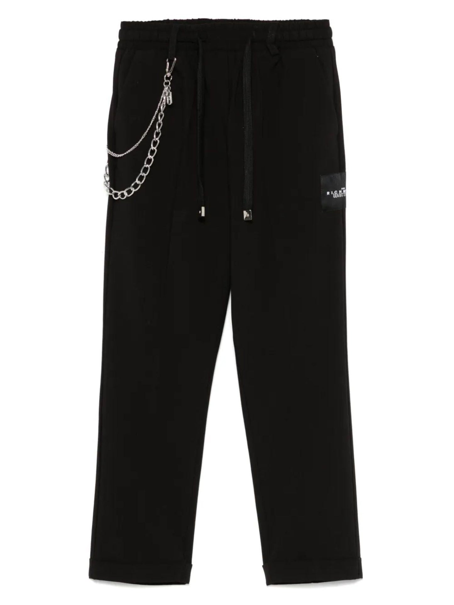 John Richmond pantaloni Baum con catenella nero