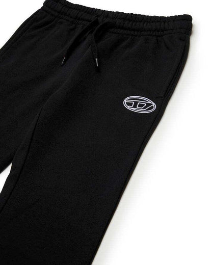 Diesel pantaloni flare in felpa Pebirt nero