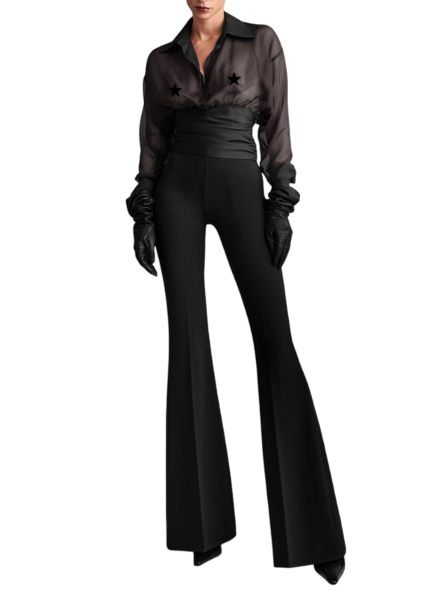 Aniye By pantaloni a zampa Sienna nero