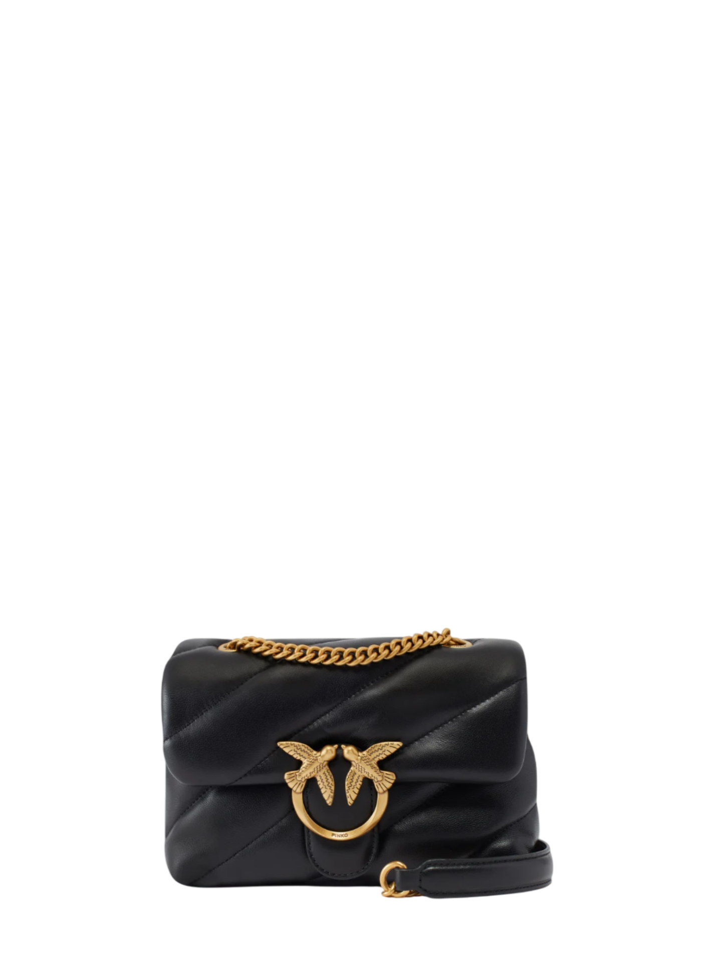Pinko borsa Love Bag Puff Mini in pelle nero