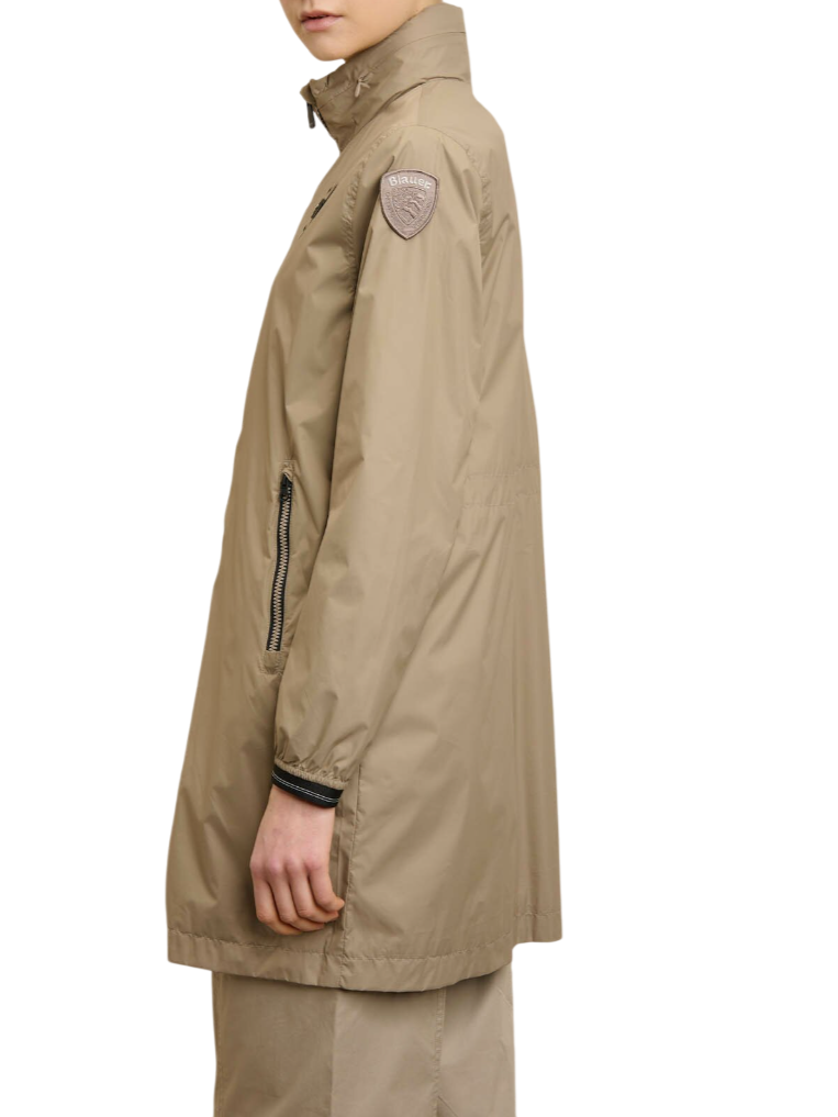 Blauer trench leggero Marion in nylon beige