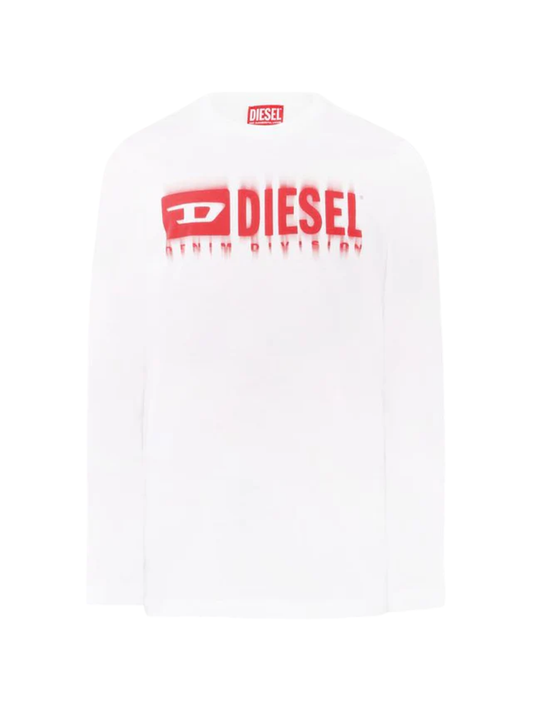 Diesel T-shirt manica lunga Tdrops bianco