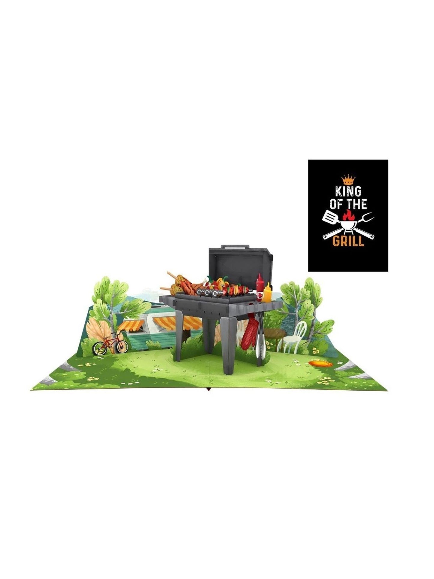 Origamo biglietto di auguri pop up re della griglia