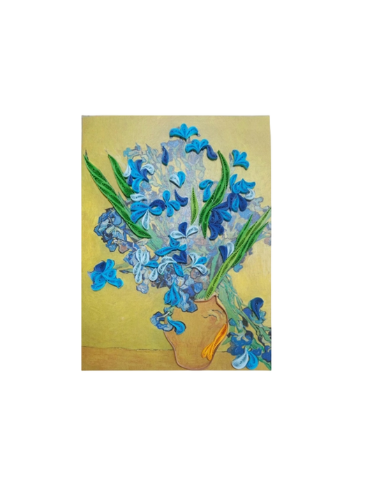 Origamo biglietto di auguri handmade Iris