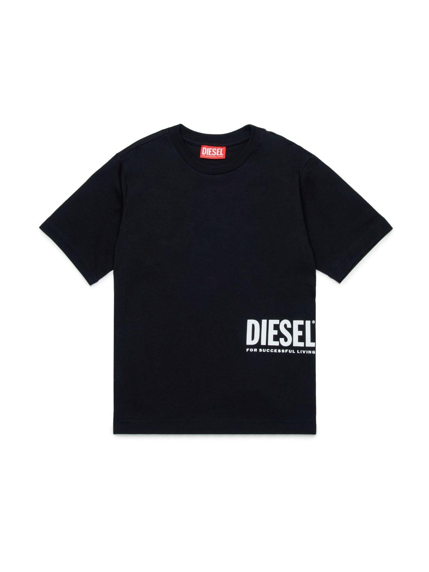 Diesel T-shirt manica corta con stampa logo nero