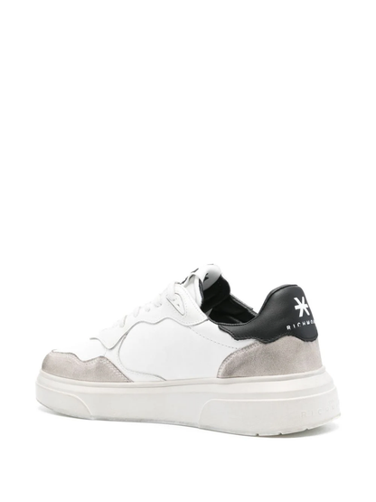 John Richmond sneakers in ecopelle e suede avorio