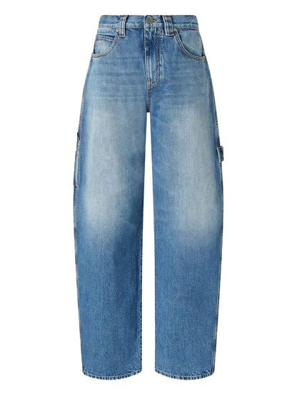 Pinko jeans Eloisette Balloon in denim lavaggio blu