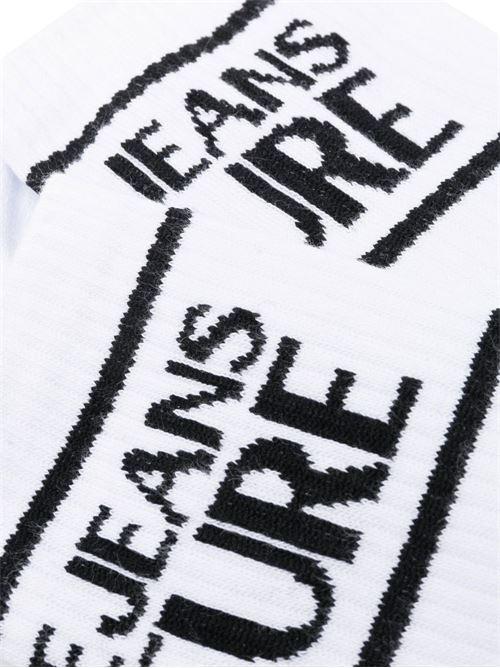 Versace Jeans Couture calzini in spugna con logo bianco