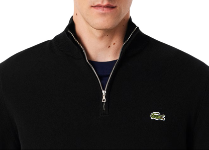 Lacoste maglia pullover mezza zip nero
