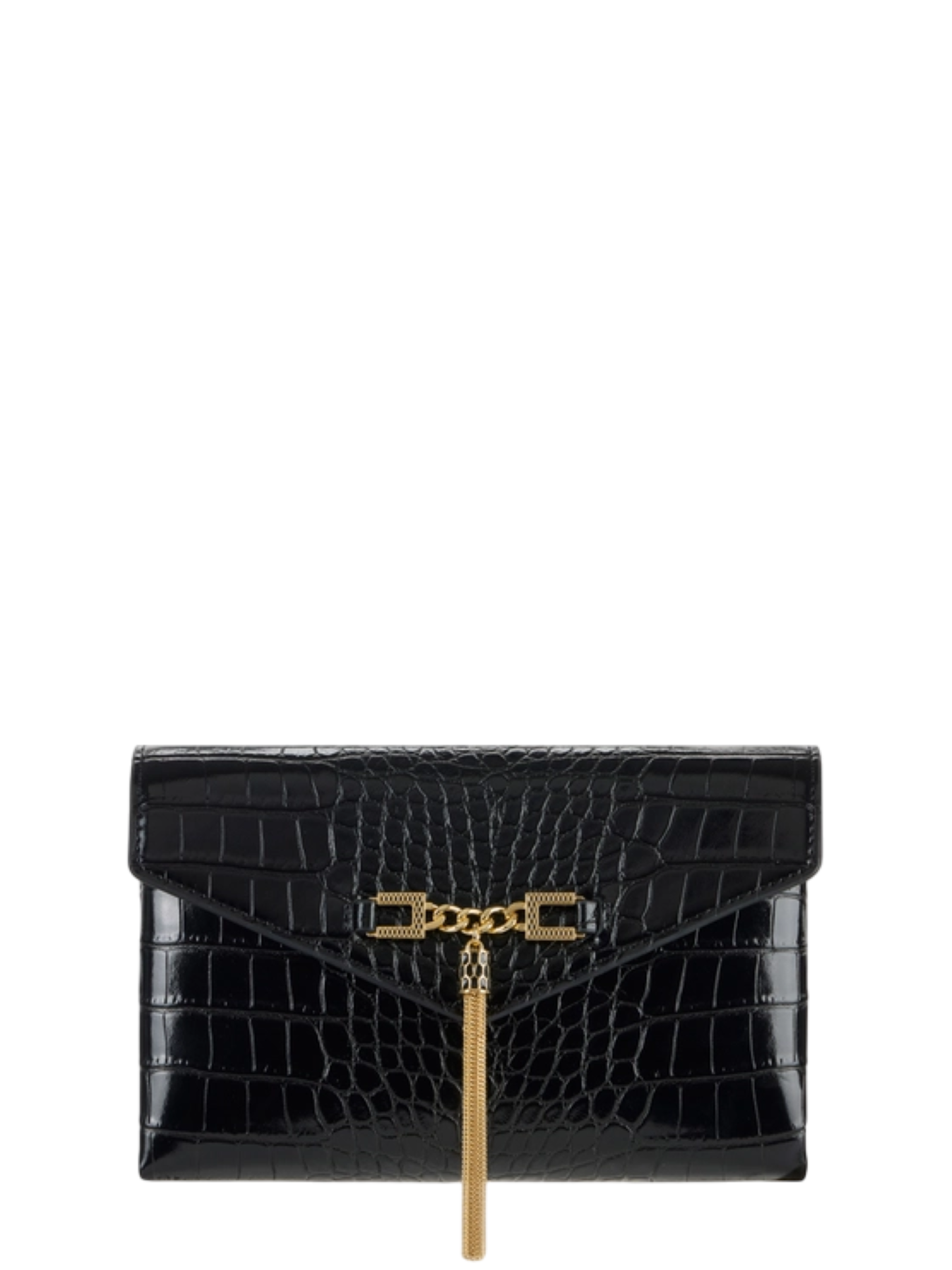 Elisabetta Franchi pochette in ecopelle coccodrillo nero