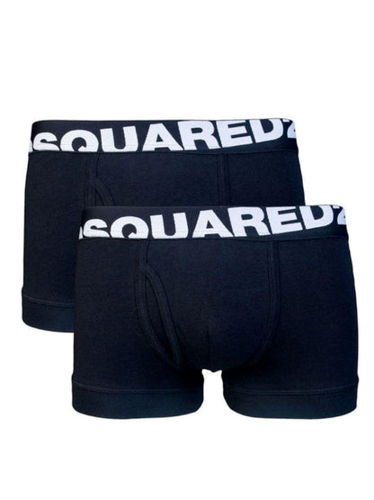 Dsquared2 set 2 boxer con logo nero