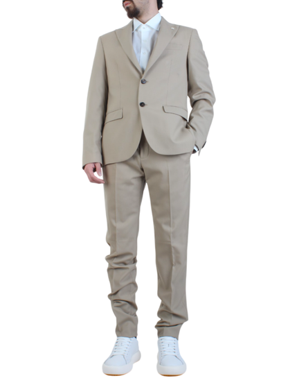 Manuel Ritz abito uomo monopetto beige
