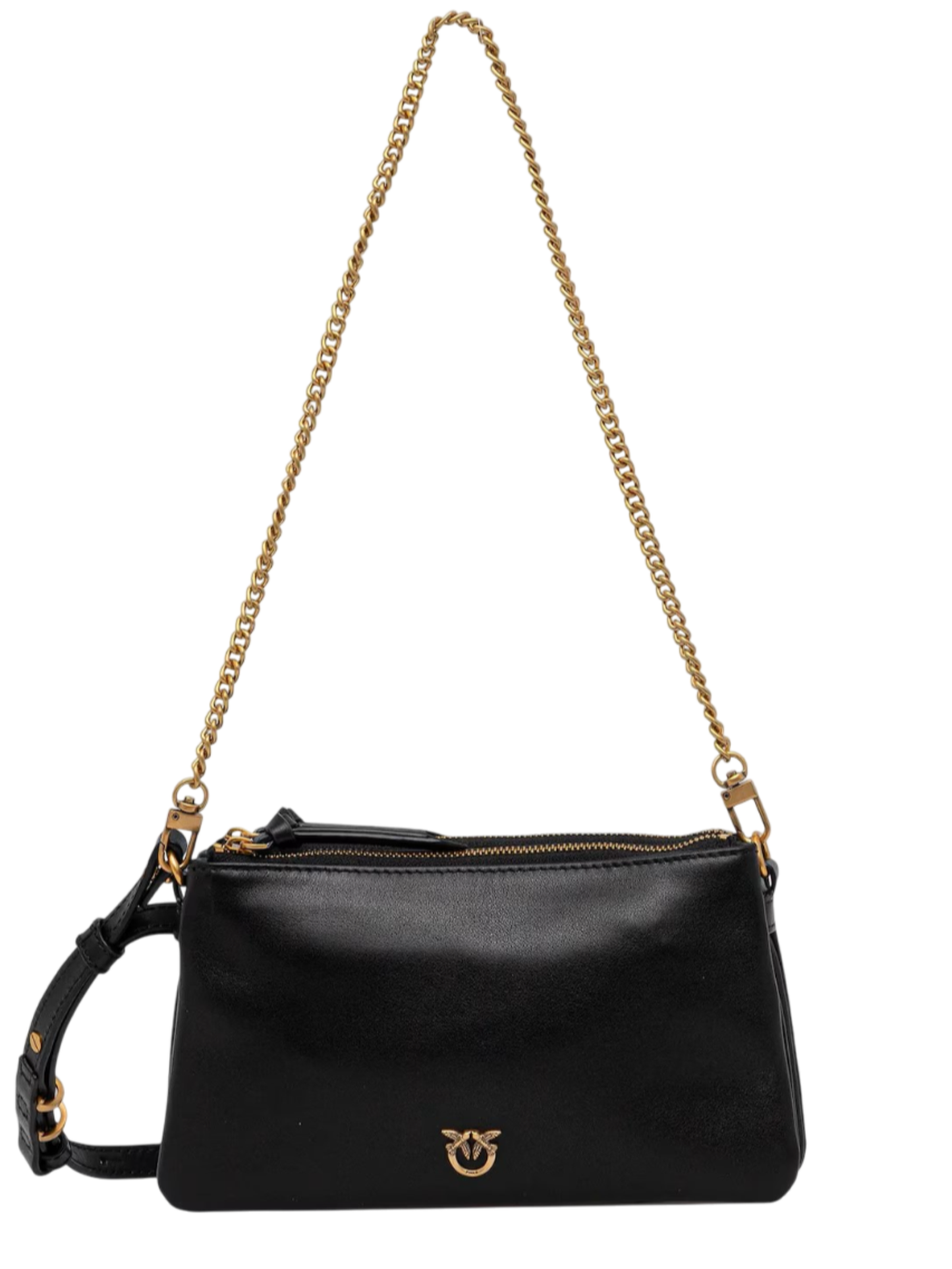 Pinko borsa Double Mini in pelle nero