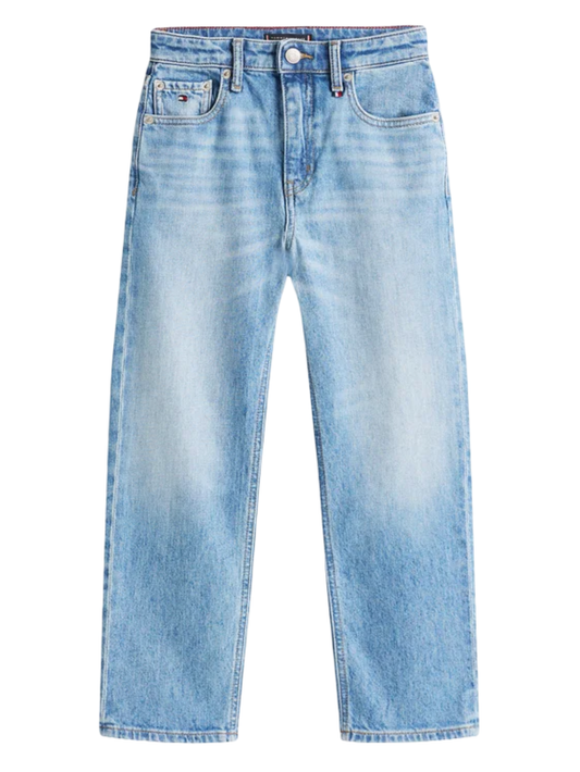 Tommy Hilfiger jeans Skater gamba dritta lavaggio blu