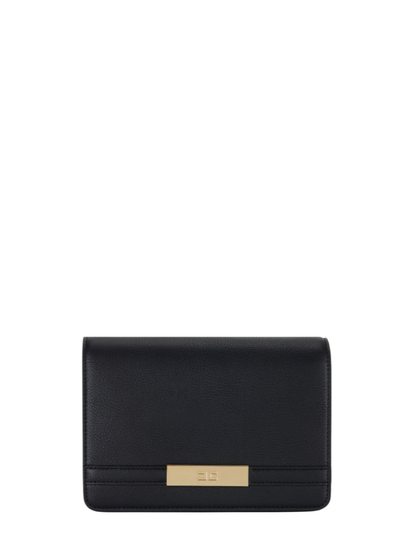 Elisabetta Franchi borsa a tracolla in ecopelle martellata nero