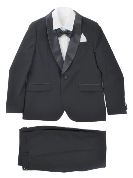 Brando completo elegante giacca camicia pantaloni nero