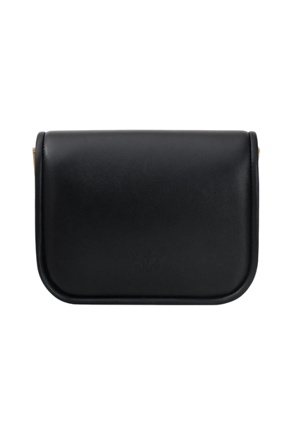 Pinko borsa Love Box Bag in pelle nero oro