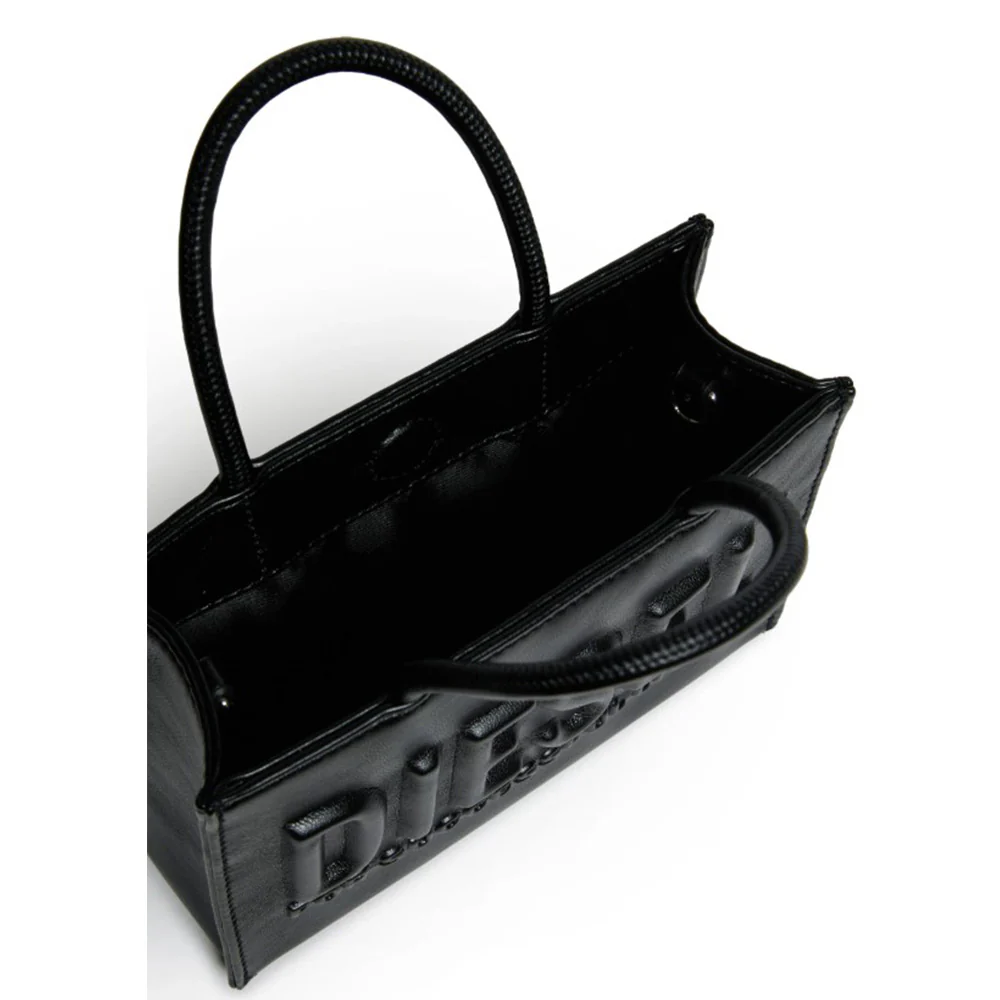 Diesel borsa in ecopelle con logo nero - mem39