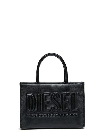 Diesel borsa in ecopelle con logo nero - mem39