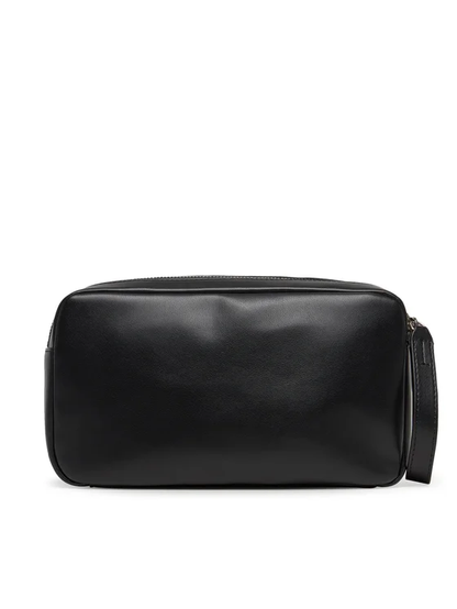 Calvin Klein pochette in ecopelle con zip nero