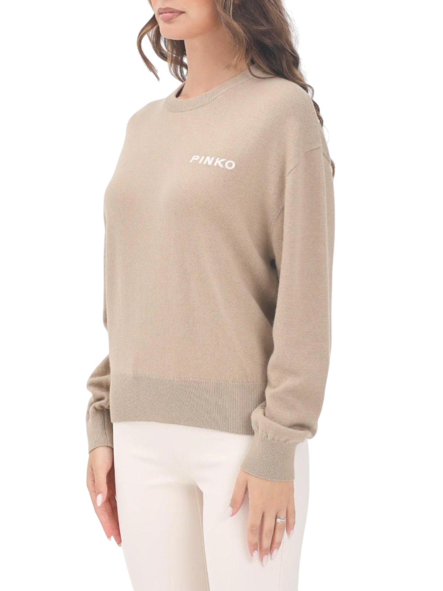 Pinko maglia Martinica in lana e cashmere beige