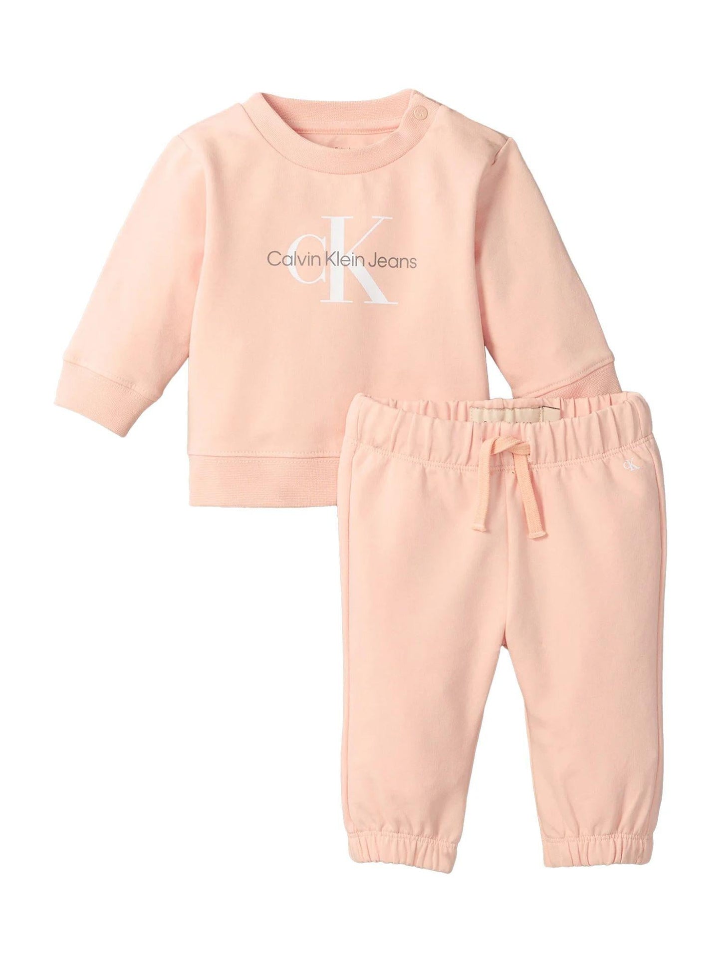 Calvin Klein Jeans completo in felpa neonata rosa
