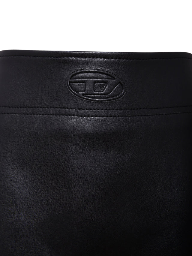 Diesel gonna corta in ecopelle Gleppy nero