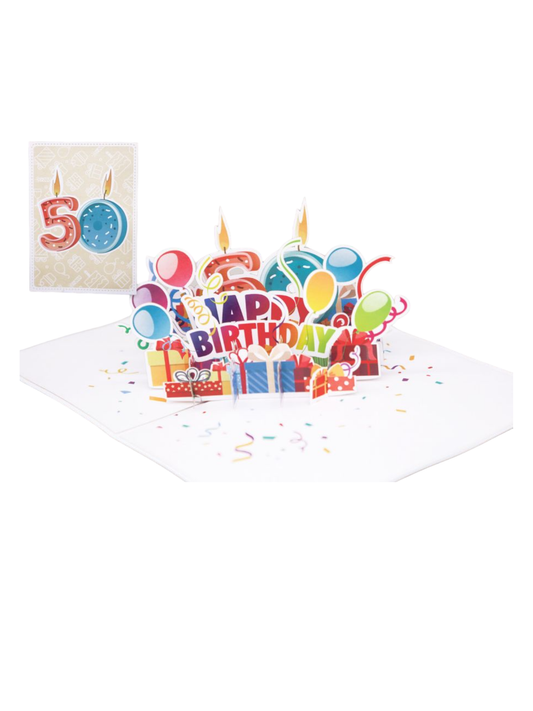 Origamo biglietto di auguri 50 anni