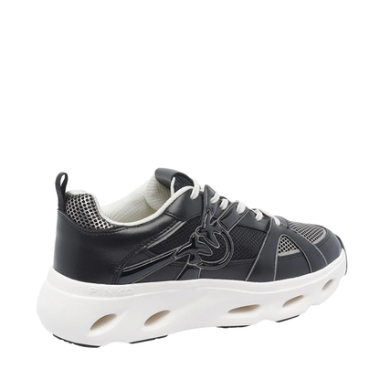 Pinko sneakers Spreading in mesh ed ecopelle nero