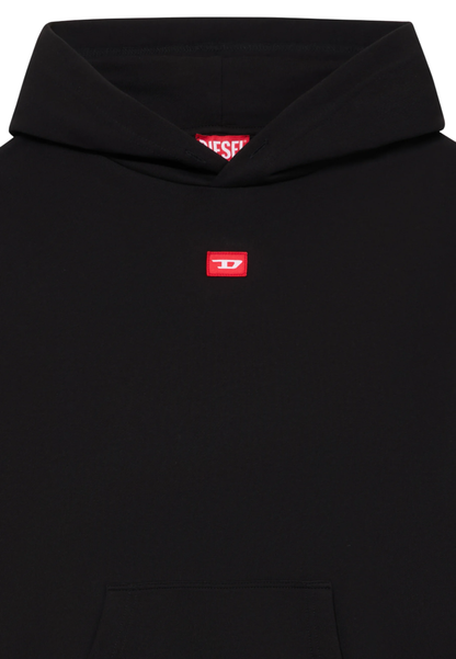 Diesel felpa bambino con cappuccio nero